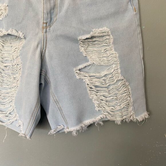 Indigo Rein cut off high rise Jeans  Shorts Distressed size 11/29 - Picture 2 of 6